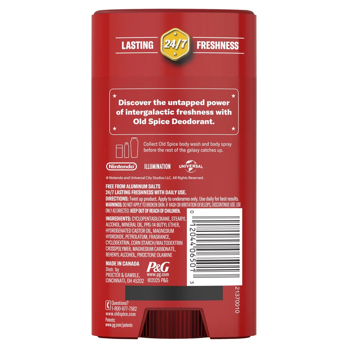 Old Spice x The Super Mario Galaxy Men’s 24/7 Lasting Freshness Desert Detour Aluminum-Free Deodorant - Scent of Vanilla Sands - 3oz