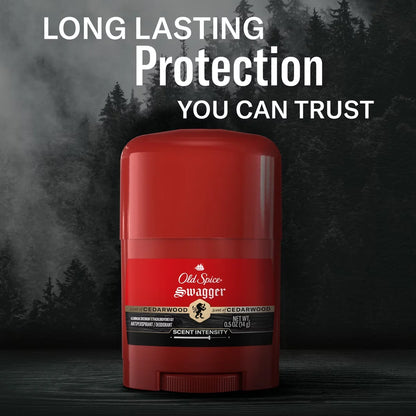 Old Spice Red Zone Swagger Invisible Solid - Trial Size - 0.5oz: Under Arm, Sulfate-Free, Lime & Cedar, Normal Skin