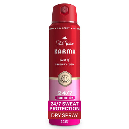 Old Spice Red Collection Men's 48-Hour Odor Protection Lightweight Formula All-Day Freshness Antiperspirant Spray - Karma Scent - 4.3oz