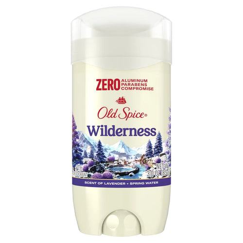 Old Spice Men's Deodorant Wilderness with Lavender - Aluminum-Free 3oz: Invisible Solid, Normal Skin Type, Under Arm