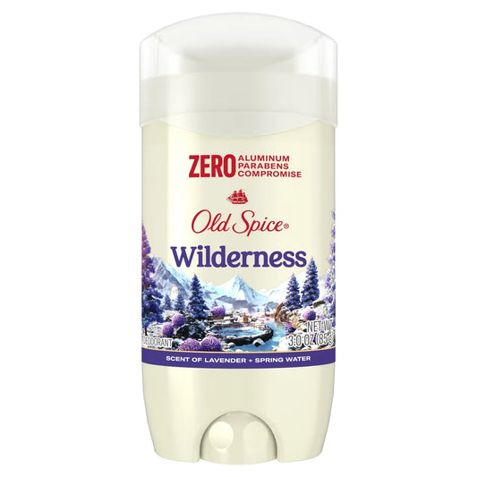 Old Spice Men's Deodorant Wilderness with Lavender - Aluminum-Free 3oz: Invisible Solid, Normal Skin Type, Under Arm