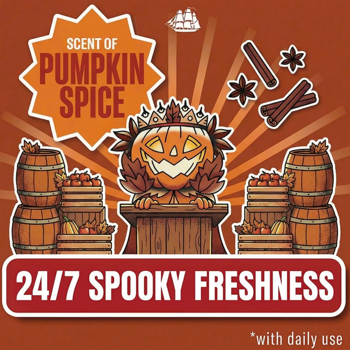 Old Spice Holidudes Deodorant - PumpKing - 3oz: Invisible Solid Deodorant, Under Arm Application, Pumpkin Spice Scent, Normal Skin Type