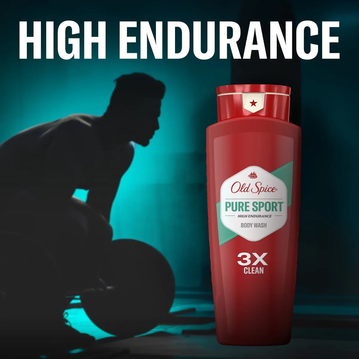 Old Spice High Endurance Pure Sport Body Wash - 24 fl oz/2pk: Liquid for Normal Skin, Whole Body Use, Squeeze Bottle