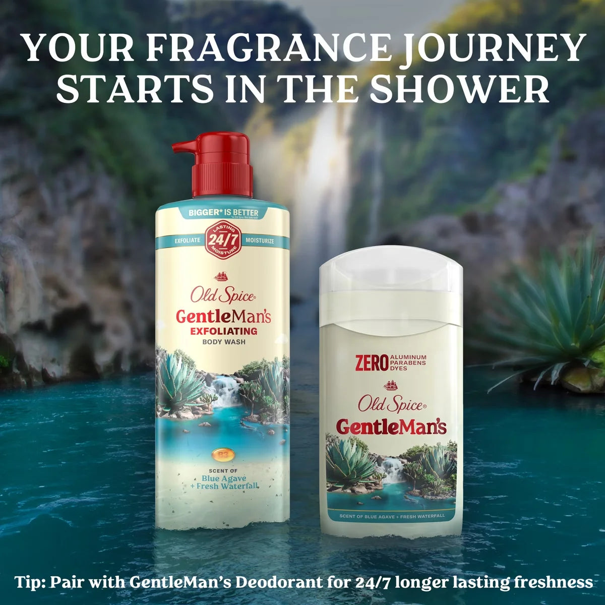 Old Spice GentleMan's Blend Body Wash - Blue Agave - 26oz: Paraben-Free, Sulfate-Free, Liquid, For Normal Skin