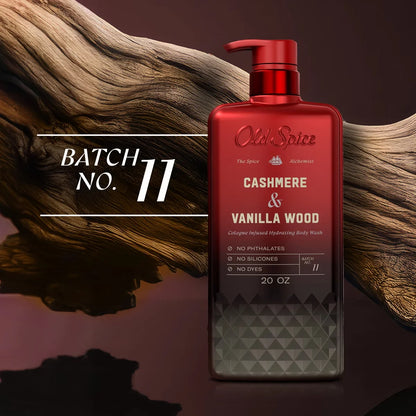 Old Spice x The Spice Alchemist Collection Men's Crafted for Compliments Cologne Infused Body Wash - Cashmere and Vanilla Wood - 20oz
