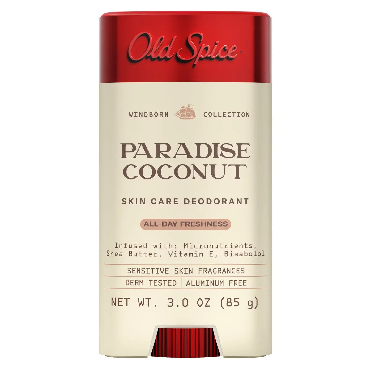 Old Spice Men's Aluminum-Free All Day Freshness Windborn Collection Deodorant - Paradise Coconut - 3oz