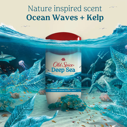 Old Spice Men's Deep Sea with Ocean Elements Antiperspirant & Deodorant - 2.6oz: Fresh Scent, Invisible Solid