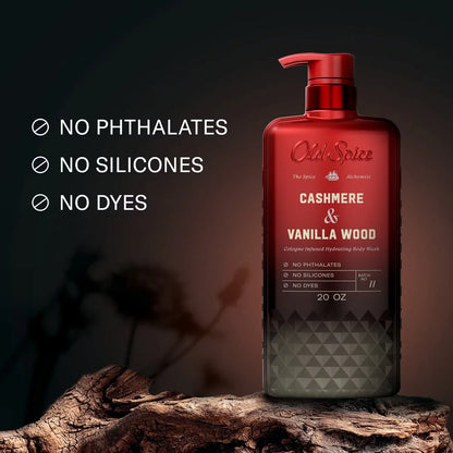 Old Spice x The Spice Alchemist Collection Men's Crafted for Compliments Cologne Infused Body Wash - Cashmere and Vanilla Wood - 20oz