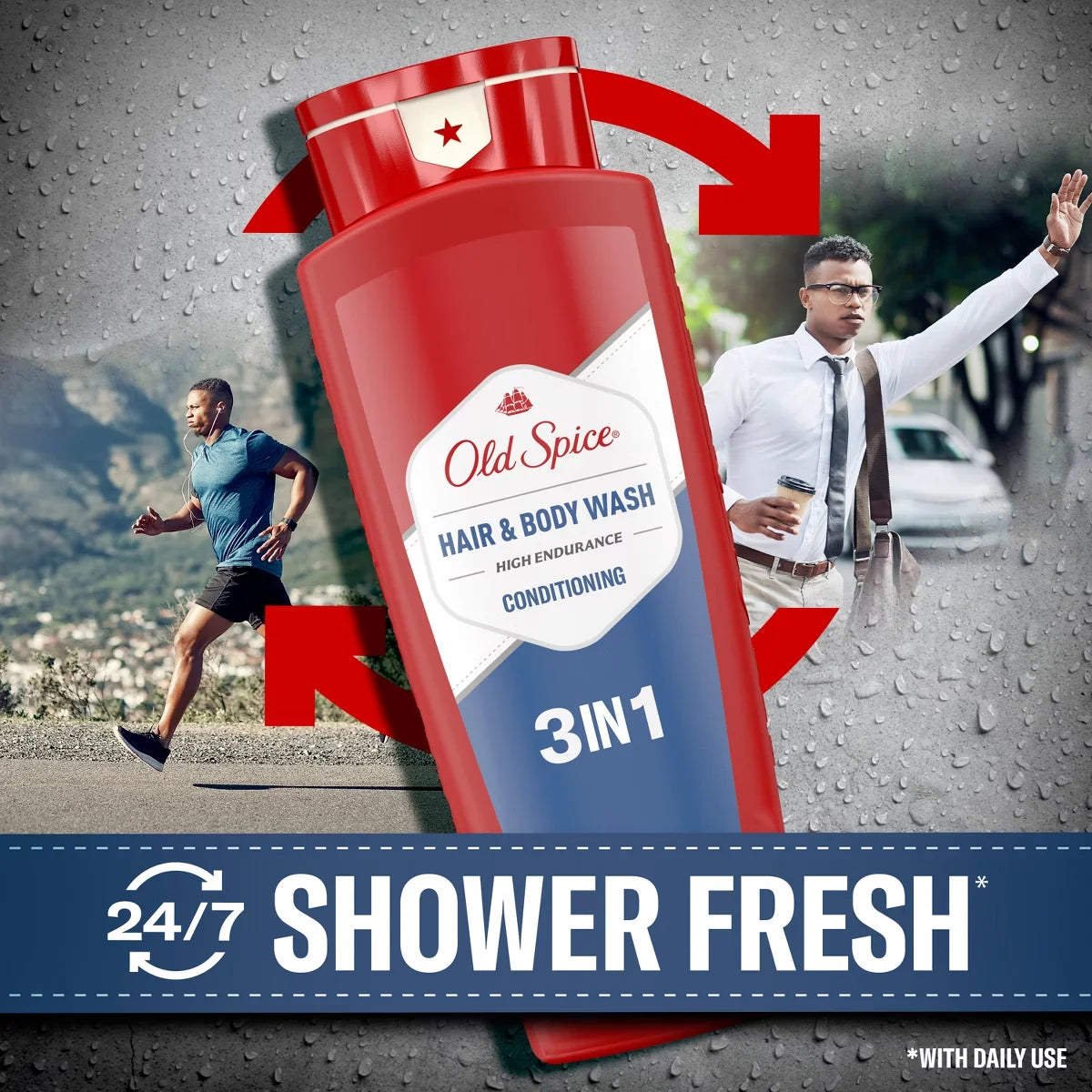 Old Spice High Endurance 3 in 1 Hair Body Wash - 24 fl oz