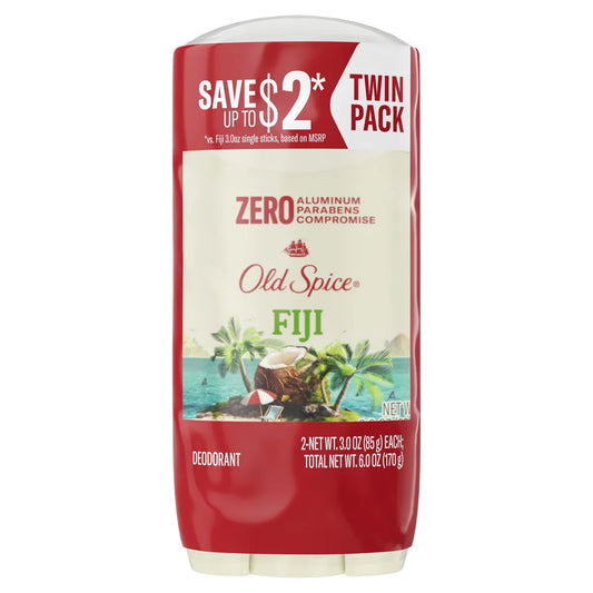 Old Spice Men's Solid Deodorant Fiji with Palm Tree Scent - Aluminum-Free 3oz/2pk