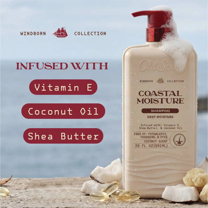 Old Spice Windborn Coastal Moisture Vanilla Shampoo - 20 fl oz
