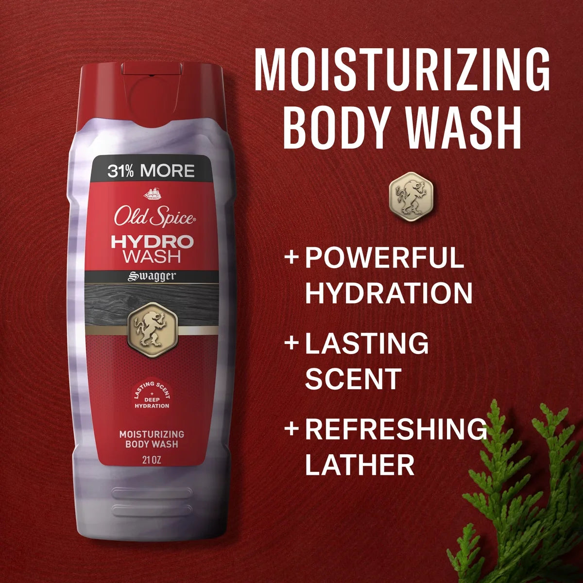 Old Spice Men's Moisturizing Hydro Body Wash - Swagger Scent - 21 fl oz: Liquid, Whole Body, Normal Skin, Deep Hydration