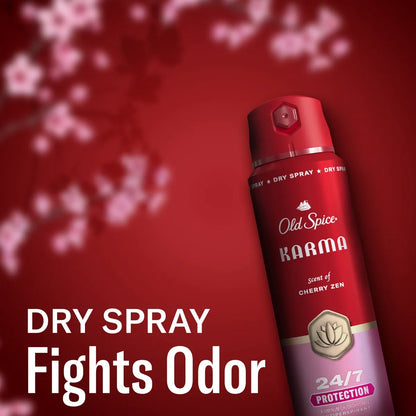 Old Spice Red Collection Men's 48-Hour Odor Protection Lightweight Formula All-Day Freshness Antiperspirant Spray - Karma Scent - 4.3oz