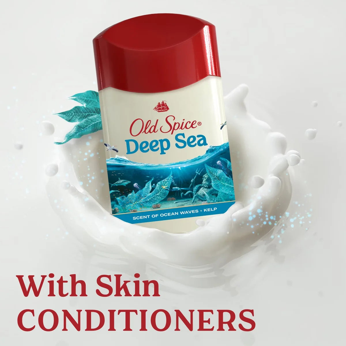 Old Spice Men's Deep Sea with Ocean Elements Antiperspirant & Deodorant - 2.6oz: Fresh Scent, Invisible Solid