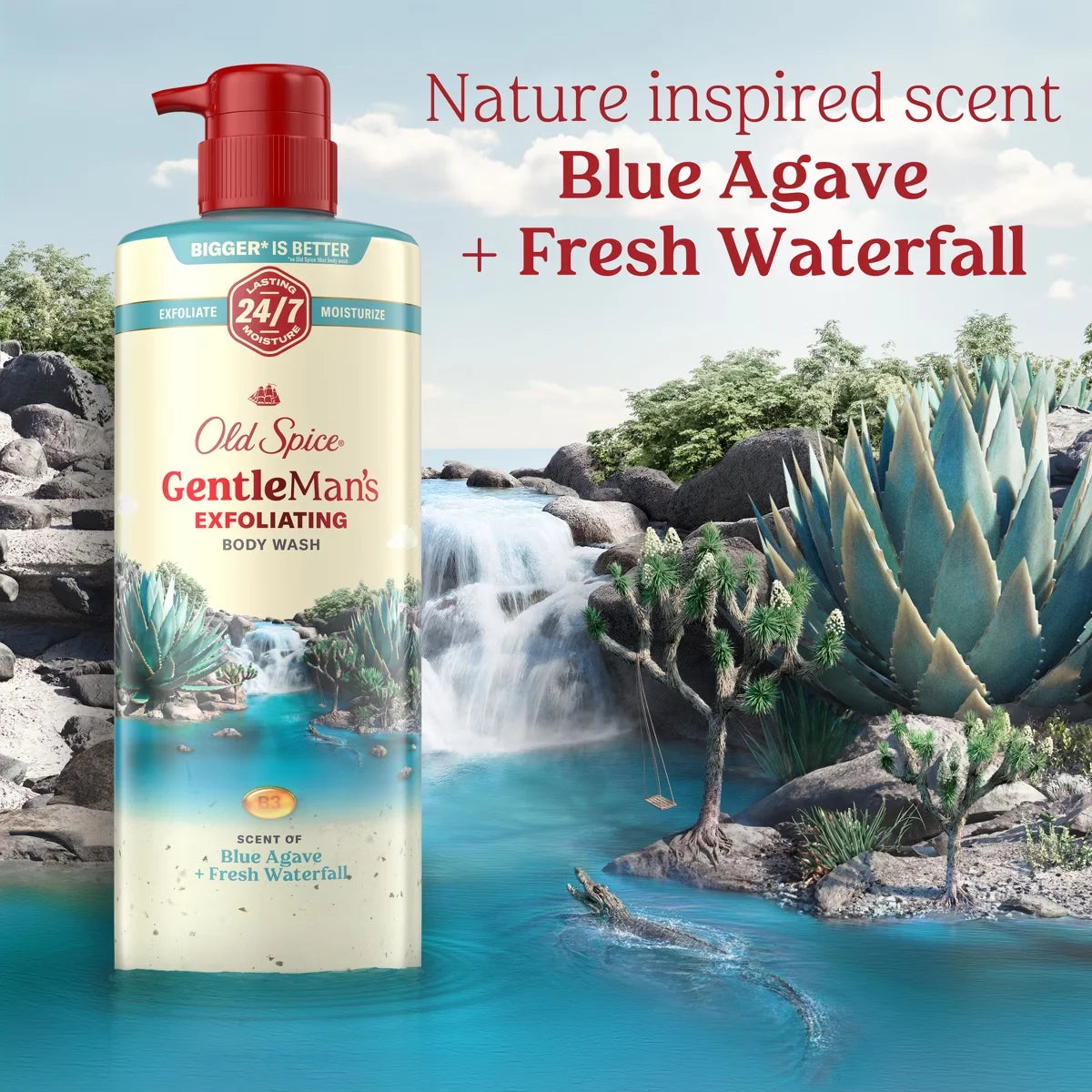 Old Spice GentleMan's Blend Body Wash - Blue Agave - 26oz: Paraben-Free, Sulfate-Free, Liquid, For Normal Skin