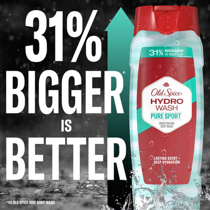 Old Spice Men's Moisturizing Hydro Body Wash - Pure Sport Plus - 21 fl oz