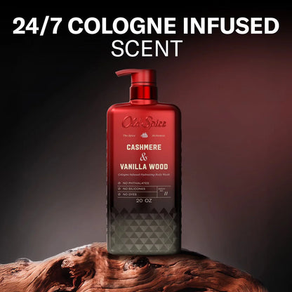 Old Spice x The Spice Alchemist Collection Men's Crafted for Compliments Cologne Infused Body Wash - Cashmere and Vanilla Wood - 20oz