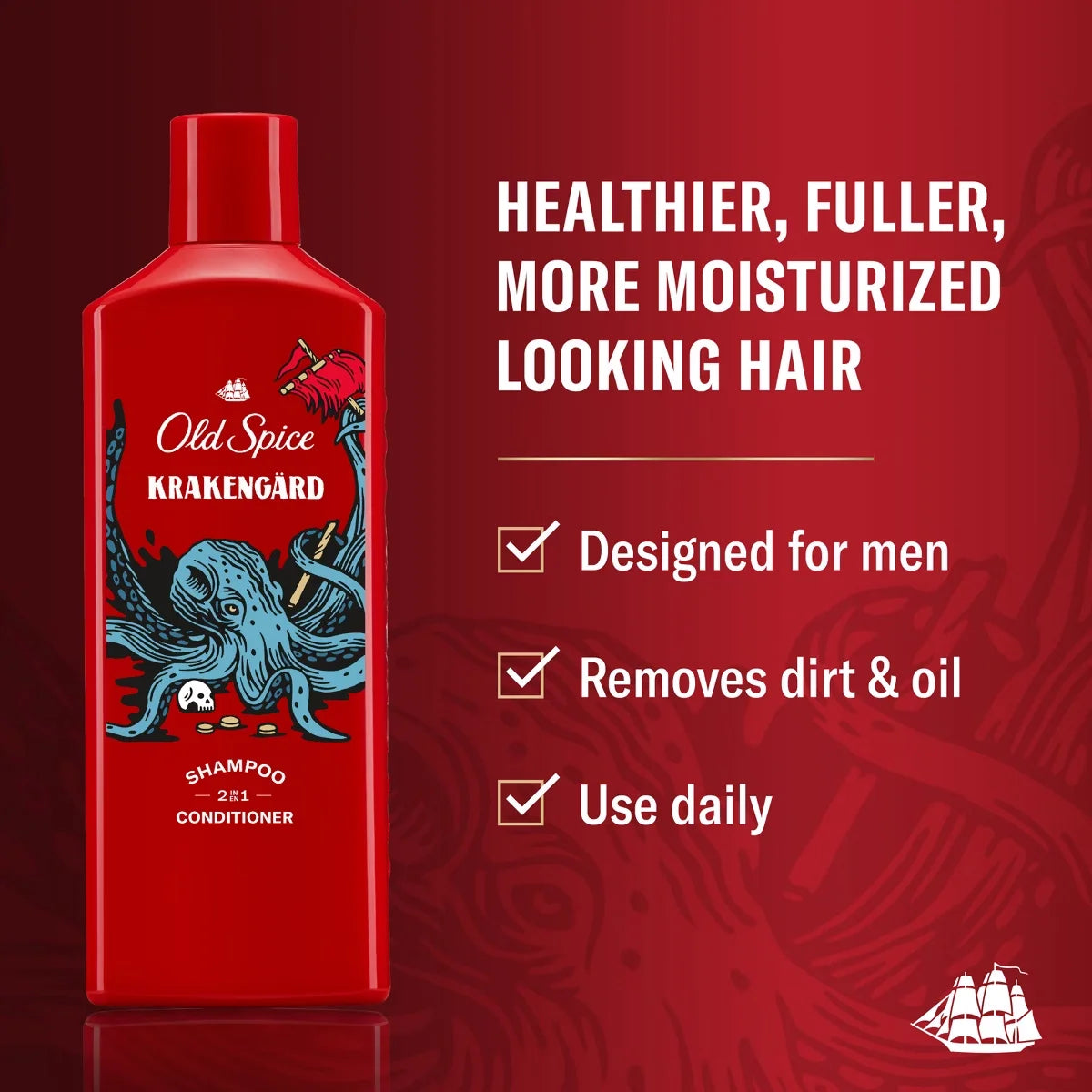 Old Spice Men's Krakengard 2-in-1 Shampoo & Conditioner