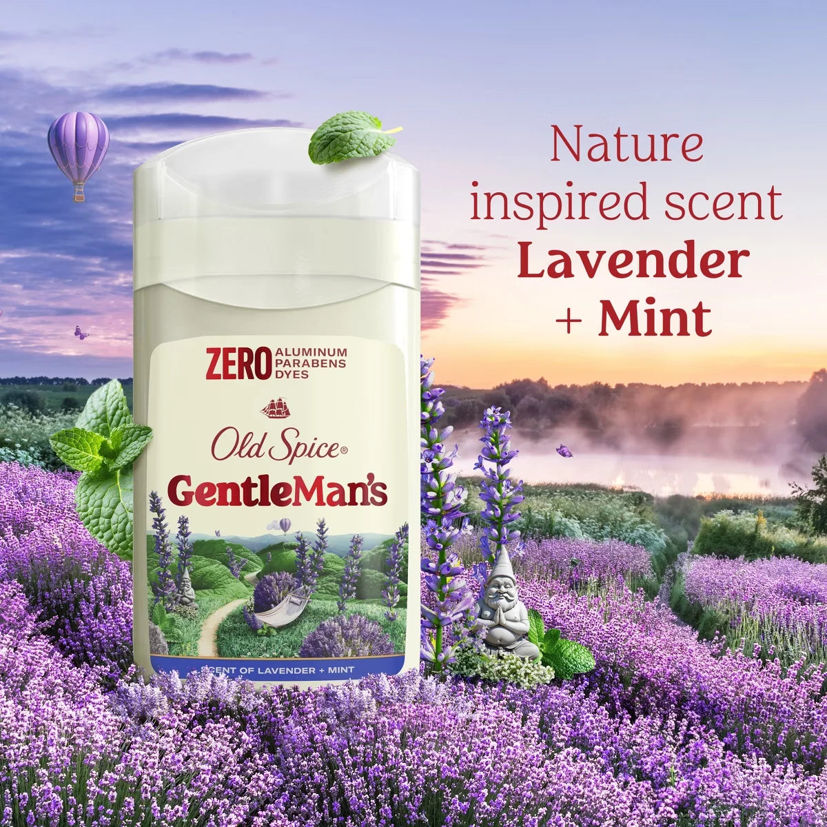 Old Spice Men's Solid Deodorant Lavender & Mint - Aluminum-Free 3oz