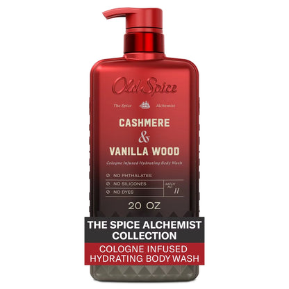 Old Spice x The Spice Alchemist Collection Men's Crafted for Compliments Cologne Infused Body Wash - Cashmere and Vanilla Wood - 20oz