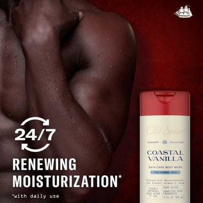 Old Spice Windborn Coastal Vanilla Body Wash - 3oz: Whole Body Cleansing, Normal Skin, Liquid, Travel Size