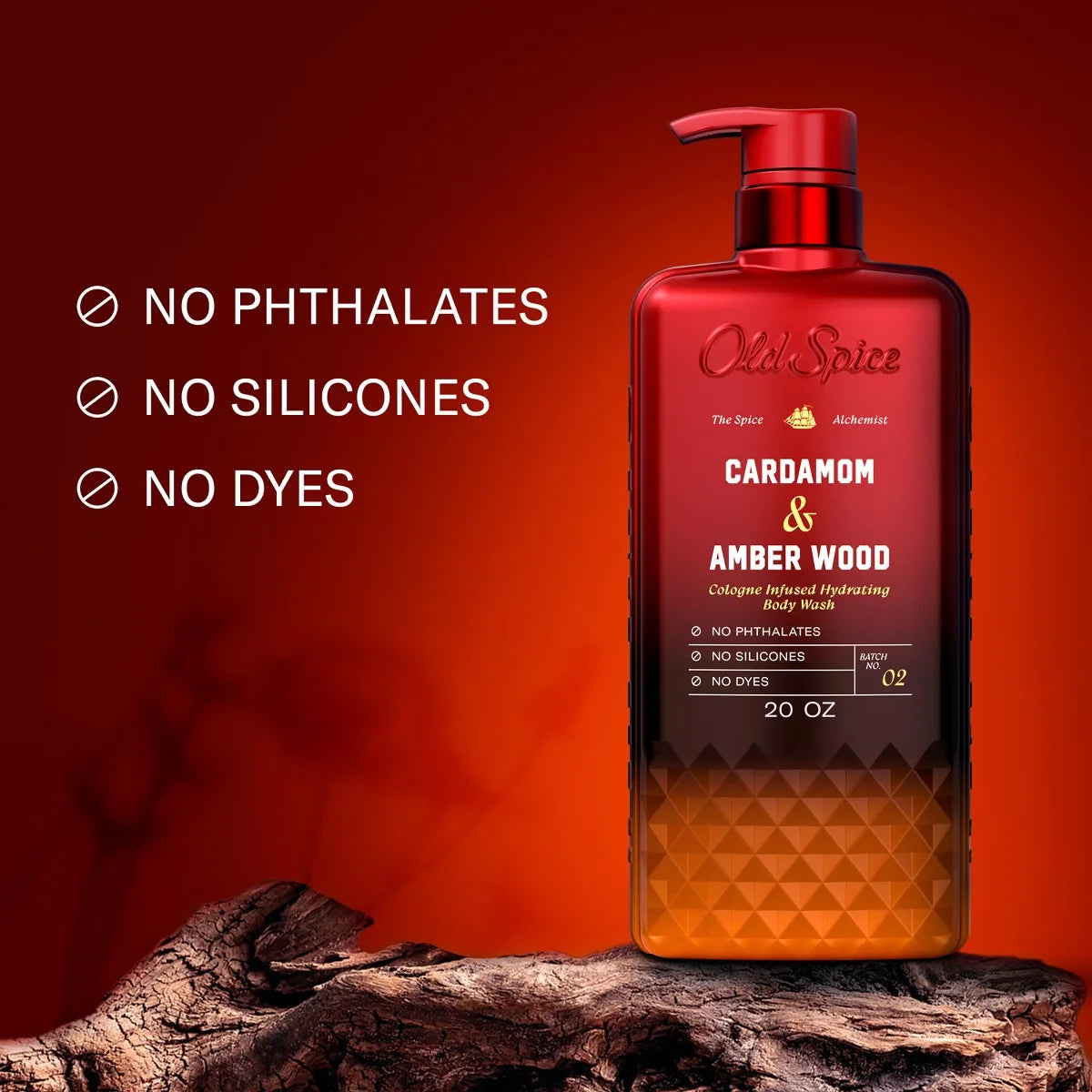 Old Spice x The Spice Alchemist Collection Men's Crafted for Compliments Cologne Infused Body Wash - Cardamom and Amber Wood - 20oz