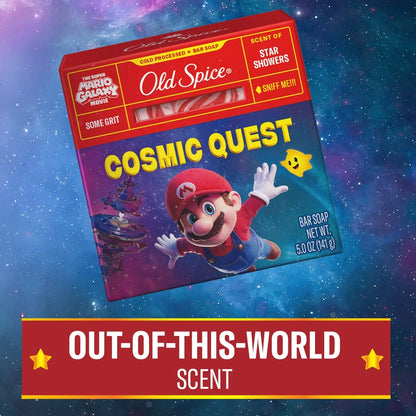 Old Spice x The Super Mario Galaxy Men’s Some Grit Cosmic Quest Cold Processed Bar Soap - Scent of Star Showers - 5oz
