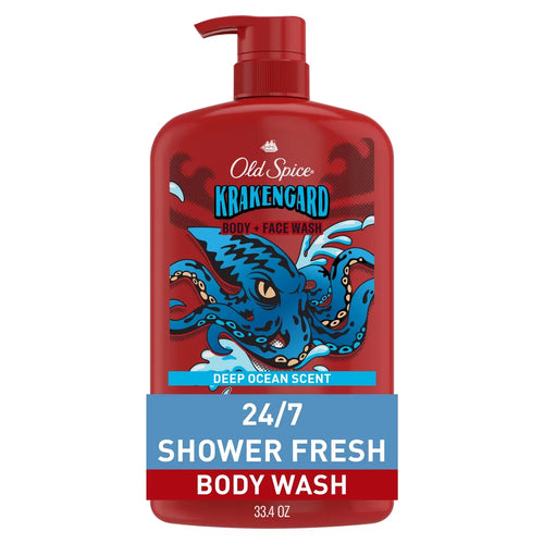 Old Spice Men's Krakenguard Body Wash Pump - Scented - 33.4 fl oz: For Normal/Combination Skin, Whole Body Use