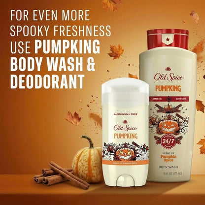 Old Spice Holidudes Deodorant - PumpKing - 3oz: Invisible Solid Deodorant, Under Arm Application, Pumpkin Spice Scent, Normal Skin Type