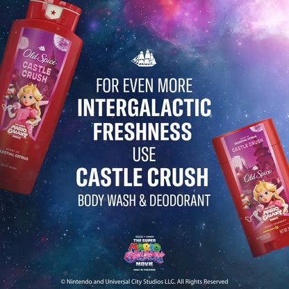 Old Spice x The Super Mario Galaxy Men's 24/7 Shower Fresh Castle Crush Body Wash - Scent of Celestial Citrus - 24oz