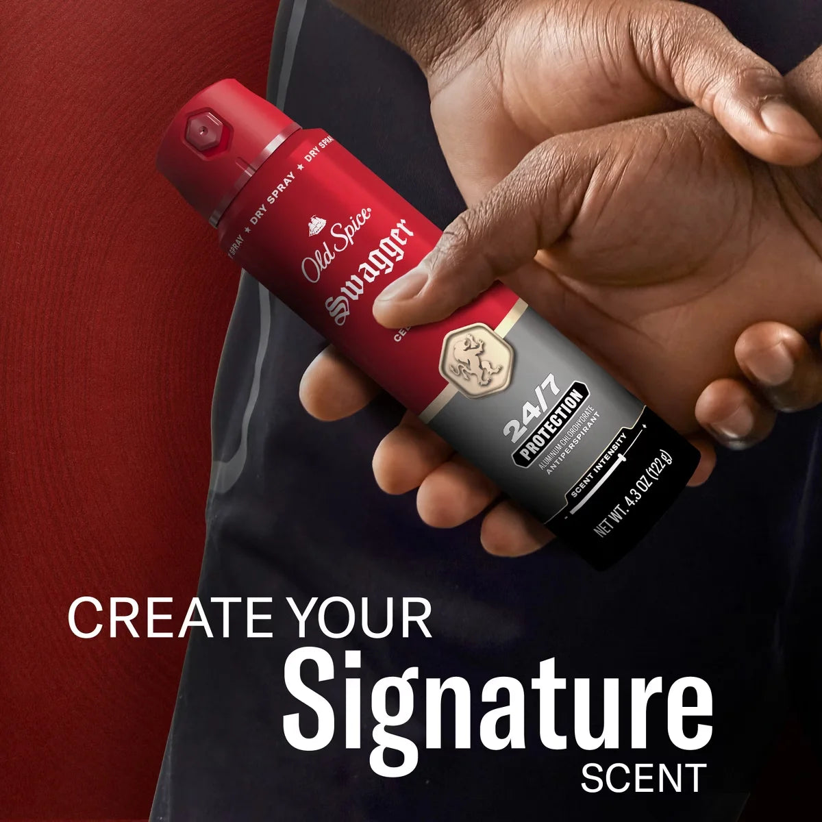 Old Spice Red Collection Men's 48-Hour Odor Protection Lightweight Formula All-Day Freshness Antiperspirant Spray - Stronger Swagger - 4.3oz