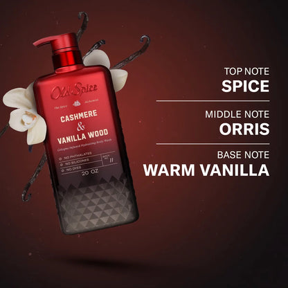 Old Spice x The Spice Alchemist Collection Men's Crafted for Compliments Cologne Infused Body Wash - Cashmere and Vanilla Wood - 20oz