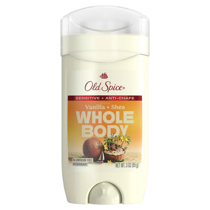 Old Spice Whole Body Solid Deodorant for Men - Vanilla & Shea - Aluminum-Free 3oz