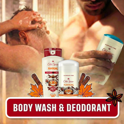 Old Spice Holidudes Deodorant - PumpKing - 3oz: Invisible Solid Deodorant, Under Arm Application, Pumpkin Spice Scent, Normal Skin Type