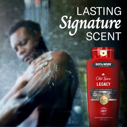 Old Spice Red Collection Men's Long-Lasting Fragrance Refreshing Clean Body Wash - Legacy - 24 fl oz