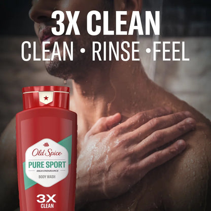 Old Spice High Endurance Pure Sport Body Wash - 24 fl oz/2pk: Liquid for Normal Skin, Whole Body Use, Squeeze Bottle