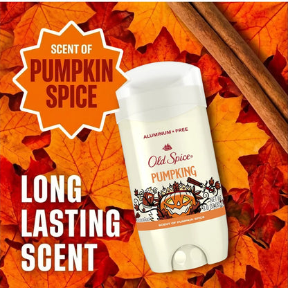 Old Spice Holidudes Deodorant - PumpKing - 3oz: Invisible Solid Deodorant, Under Arm Application, Pumpkin Spice Scent, Normal Skin Type