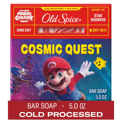 Old Spice x The Super Mario Galaxy Men’s Some Grit Cosmic Quest Cold Processed Bar Soap - Scent of Star Showers - 5oz