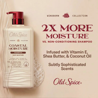 Old Spice Windborn Coastal Moisture Vanilla Shampoo - 20 fl oz