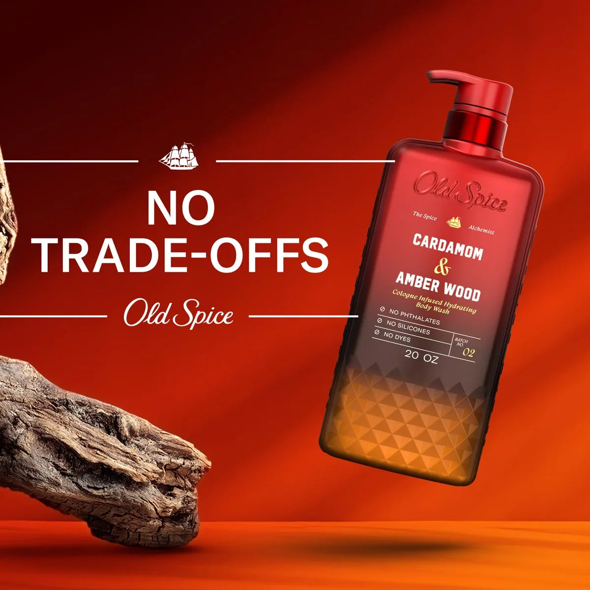 Old Spice x The Spice Alchemist Collection Men's Crafted for Compliments Cologne Infused Body Wash - Cardamom and Amber Wood - 20oz