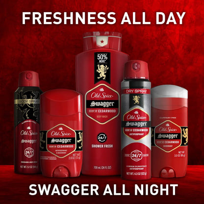 Old Spice Red Collection Men's 48-Hour Odor Protection Lightweight Formula All-Day Freshness Antiperspirant Spray - Stronger Swagger - 4.3oz