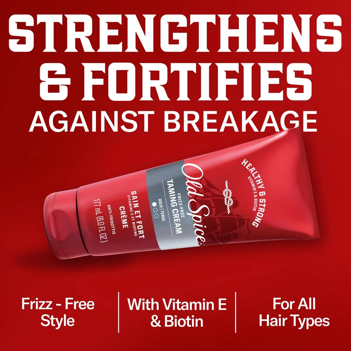 Old Spice Styling Anti-Frizz Taming Cream - 6 fl oz