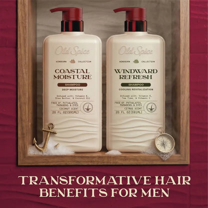 Old Spice Windborn Coastal Moisture Vanilla Shampoo - 20 fl oz