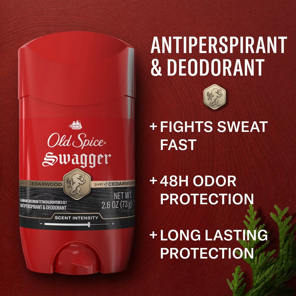Old Spice Red Collection Swagger Invisible Solid Antiperspirant & Deodorant for Men - 2.6oz