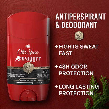Old Spice Red Collection Swagger Invisible Solid Antiperspirant & Deodorant for Men - 2.6oz