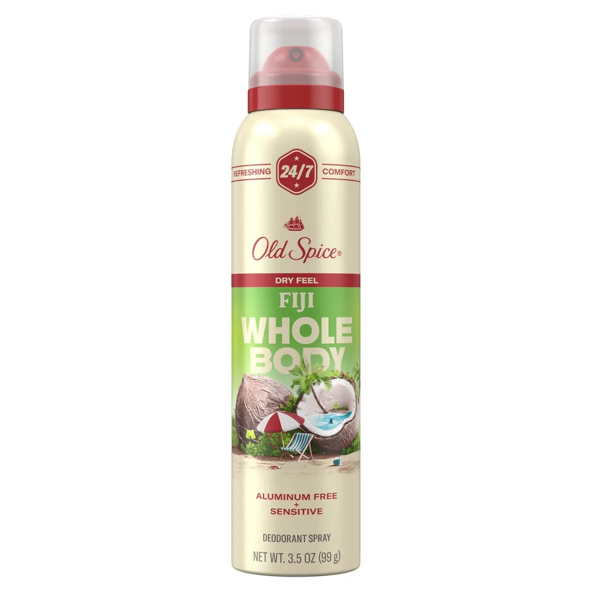 Old Spice Whole Body Spray Deodorant for Men - Fiji - Aluminum-Free 3.5oz