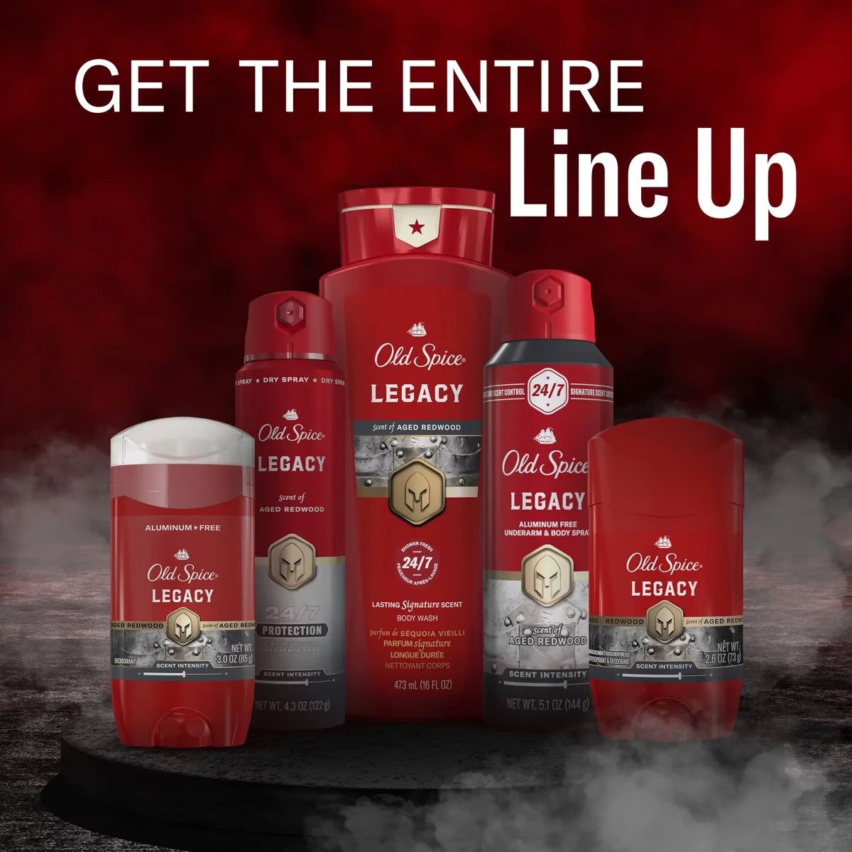 Old Spice Red Collection Men's 48-Hour Odor Protection Antiperspirant Spray - Legacy - 4.3oz