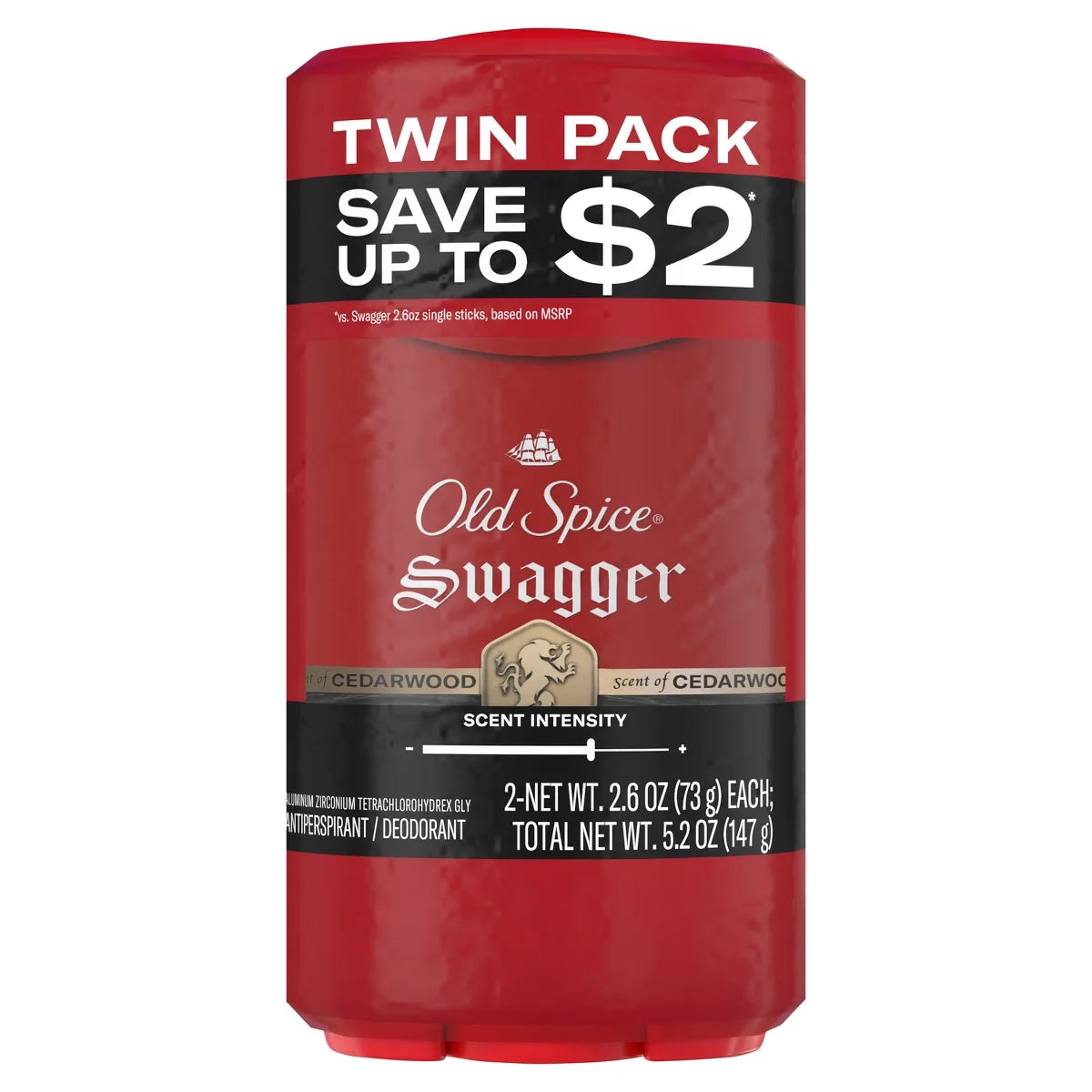 Old Spice Red Collection Swagger Invisible Solid Antiperspirant & Deodorant for Men - 2.6oz