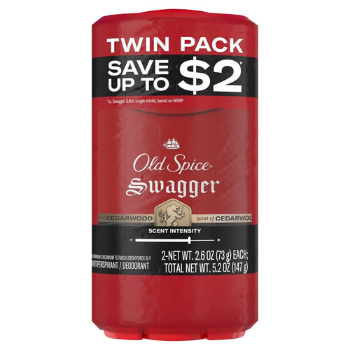 Old Spice Red Collection Swagger Invisible Solid Antiperspirant & Deodorant for Men - 2.6oz