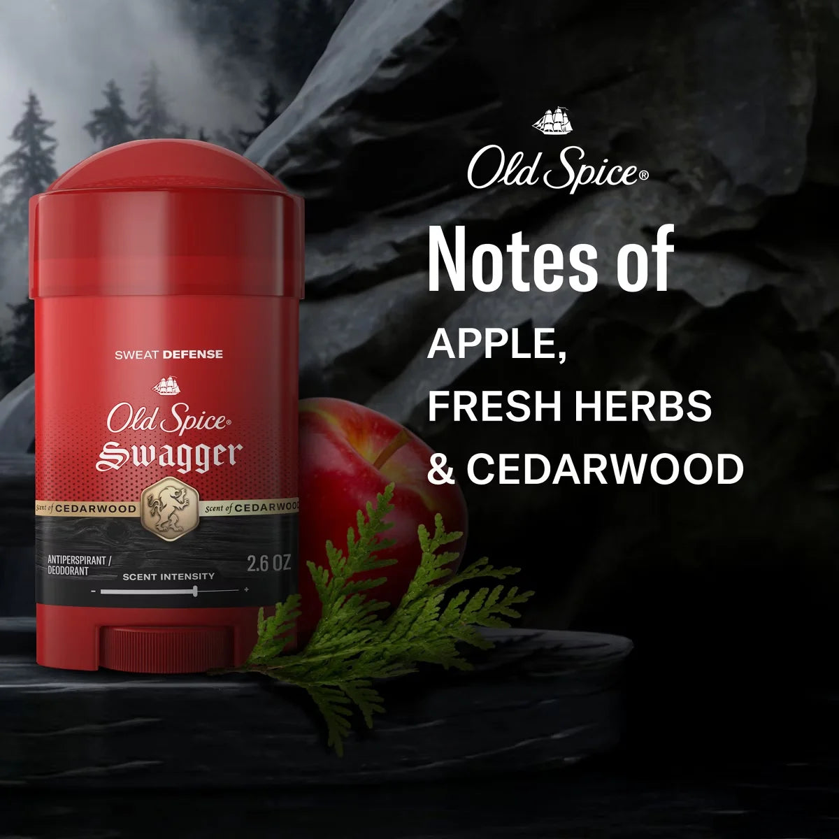 Old Spice Hardest Working Collection Sweat Defense Stronger Swagger Solid Antiperspirant & Deodorant - 2.6oz